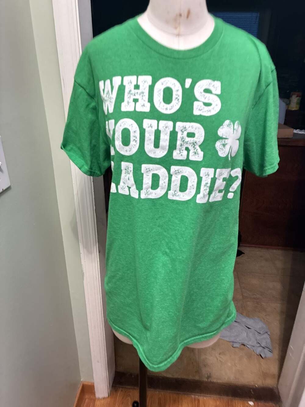Who's Your Laddie? St. Patrick's Day Green Graphic T-Shirt Medium